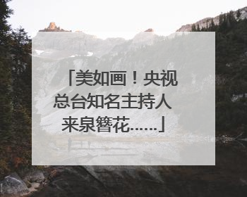美如画！央视总台知名主持人来泉簪花……